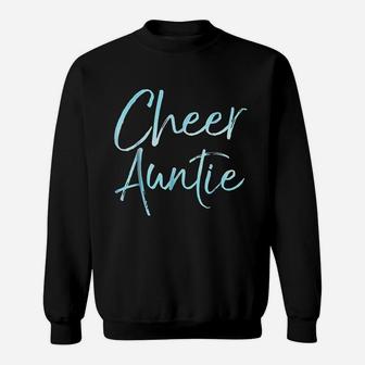 Cheer Auntie Cute Cheerleader Aunt Gift For Women Sweatshirt | Crazezy