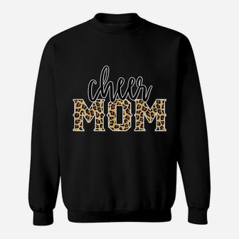 Cheer Mom Leopard Print Womens Proud Cheerleader Mother Sweatshirt | Crazezy UK