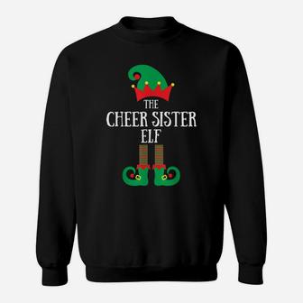 Cheer Sister Elf Christmas Cheerleading Matching Family Sweatshirt | Crazezy UK