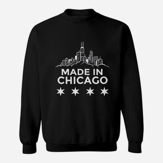 Chicago Chicago City Skyline Made In Chicago Sweatshirt - Thegiftio UK
