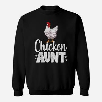 Chicken Aunt Funny Country Farm Animal Sweatshirt | Crazezy