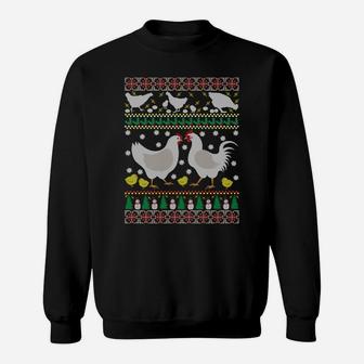 Chicken Ugly Christmas Farm Animal Funny Holiday Xmas Gift Sweatshirt Sweatshirt | Crazezy