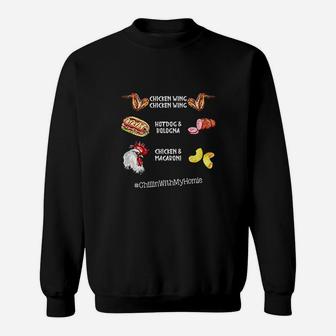 Chicken Wing Chicken Wing Hot Dog And Bologna Sweatshirt | Crazezy AU