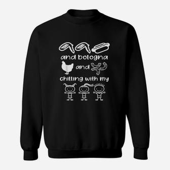 Chicken Wing Hot Dog And Bologna Chilling Sweatshirt | Crazezy CA