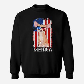 Chihuahua Merica 4Th Of July Gifts Dog Puppy Sweatshirt - Monsterry AU