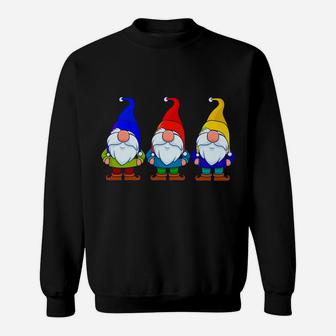 Chillin With My Gnomies, Christmas Garden Gnome Xmas God Jul Sweatshirt | Crazezy