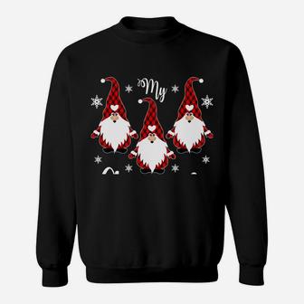 Chillin With My Gnomies Santa Claus Garden Gnome Christmas Sweatshirt | Crazezy