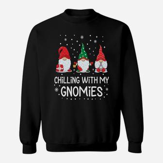 Chillin' With My Snowmies Ugly Christmas Snowman Sweatshirt | Crazezy UK