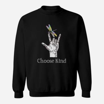 Choose Kind Dragonfly Sweatshirt | Crazezy
