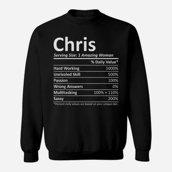 Chris Nutrition Personalized Name Funny Christmas Gift Idea Sweatshirt | Crazezy UK