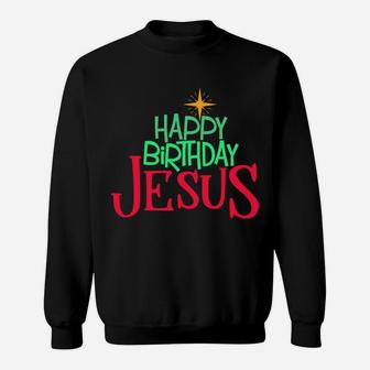 Christian Christmas Happy Birthday Jesus Women Men Kids Gift Sweatshirt | Crazezy