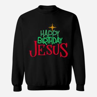 Christian Christmas Happy Birthday Jesus Women Men Kids Sweatshirt | Crazezy