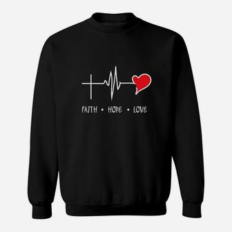 Christian Faith Hope Love Sweatshirt | Crazezy