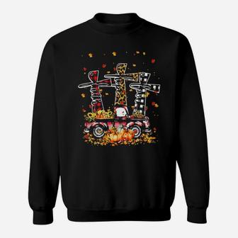 Christian Pumpkin Car Faith Hope Loves Sweatshirt - Monsterry