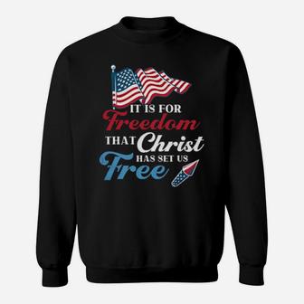Christian Religious Faith Usa Flag Freedom Patriot Sweatshirt - Monsterry
