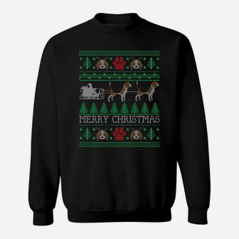 Christmas Beagle Dog Lovers Owners Beagle Ugly Christmas Sweatshirt Sweatshirt | Crazezy CA