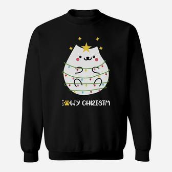 Christmas Cat Lovers Funny Ugly Sweater Pajama Polar Express Sweatshirt | Crazezy UK