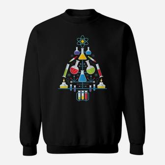 Christmas Chemistry Chemist Tree Molecular Scientific Design Sweatshirt | Crazezy