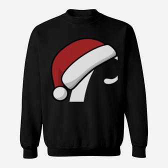 Christmas Couple Mrs & Mr Claus Costume Santa Hat Xmas Gift Sweatshirt Sweatshirt | Crazezy