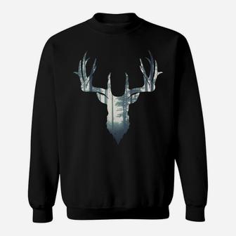 Christmas Deer Hunting | Forest Gift For Hunters Sweatshirt | Crazezy