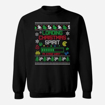 Christmas Gaming - Loading Christmas Spirit For Gamer Ugly Sweatshirt Sweatshirt | Crazezy CA