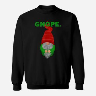 Christmas Gnome Nope Funny Winter Swedish Tomte Sweatshirt | Crazezy UK