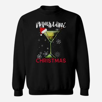 Christmas Martini Cocktail Happy Hour Shirt Funny Drink Gift Sweatshirt Sweatshirt | Crazezy AU