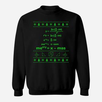 Christmas Merry Xmas Math Equation Design Sweatshirt Sweatshirt | Crazezy UK