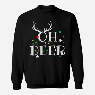 Christmas Oh Deer Funny Pun Parody Design Sweatshirt | Crazezy DE