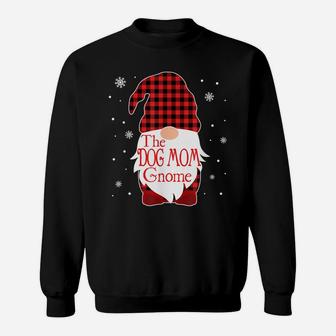 Christmas Pajama Family Gift Dog Mom Gnome Buffalo Plaid Sweatshirt | Crazezy