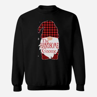 Christmas Pajama Family Gift Handsome Gnome Buffalo Plaid Sweatshirt | Crazezy