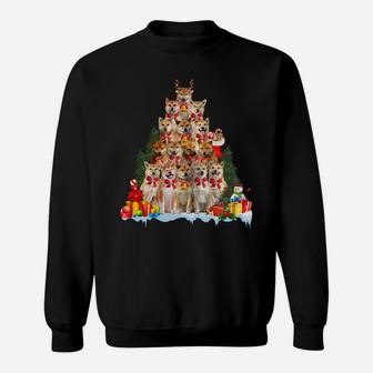 Christmas Pajama Shiba Inu Xmas Tree Gifts Dog Dad Mom Sweatshirt Sweatshirt | Crazezy AU