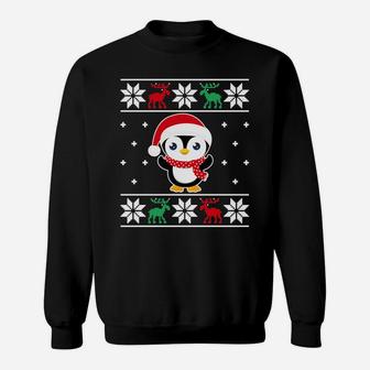 Christmas Penguin Funny Classic Ugly Sweater Girl Boy Kids Sweatshirt Sweatshirt | Crazezy DE