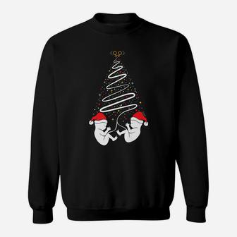 Christmas Pregnancy Shirt Expecting Twin Girls Xmas Tree Sweatshirt | Crazezy CA