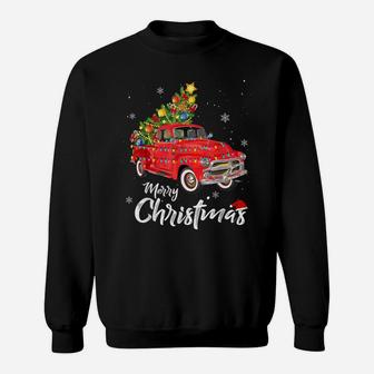 Christmas Red Truck Xmas Tree Vintage Gifts Merry Christmas Sweatshirt | Crazezy AU