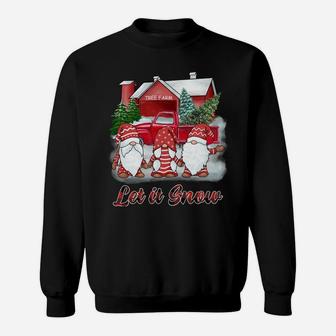Christmas Shirts Let It Snow Gnome Womens Kids Christmas Sweatshirt Sweatshirt | Crazezy