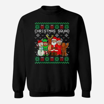 Christmas Squad Santa Family Matching Pjs Ugly Xmas Sweater Sweatshirt | Crazezy