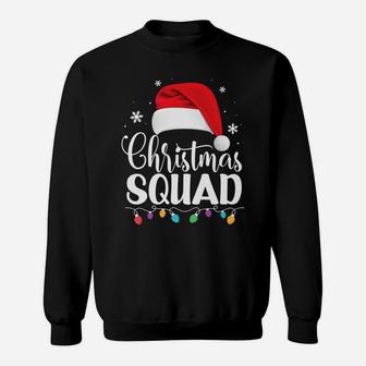 Christmas Squad Santa Hat Family Matching Pajamas Xmas Gift Sweatshirt | Crazezy DE