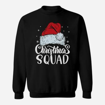 Christmas Squad Santa Hat Funny Family Matching Pajamas Sweatshirt | Crazezy UK