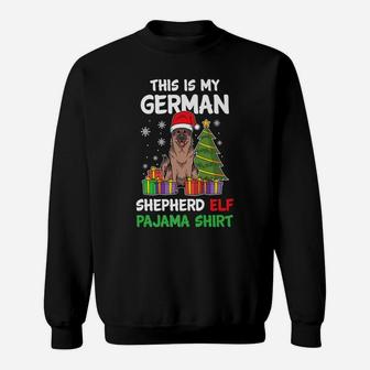 Christmas This Is My German Shepherd Pajama Funny Dog Lover Sweatshirt | Crazezy