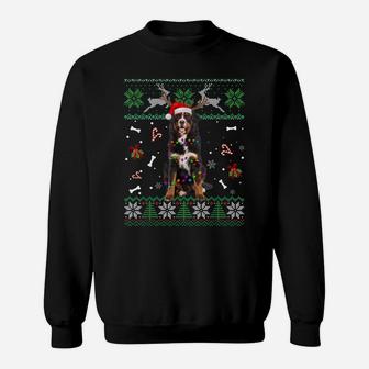 Christmas Tree Bernese Mountain Pajama Lights Dog Dad Mom Sweatshirt | Crazezy