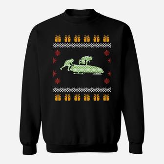 Christmas Ugly Sweater Bobsled Bobsleigh Design Sweatshirt Sweatshirt | Crazezy