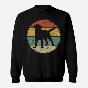 Circular Retro Labrador Owner Gift Golden Black Lab Dad Mom Sweatshirt | Crazezy