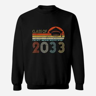 Class Of 2033 Grow With Me Prek Graduate Vintage Retro Sweatshirt | Crazezy CA