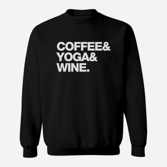 Coffee Yoga Wine T-shirt Sweatshirt - Thegiftio UK