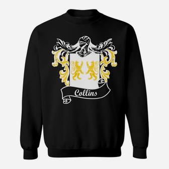 Collins Coat Of Arms Surname Last Name Family Crest Sweatshirt | Crazezy