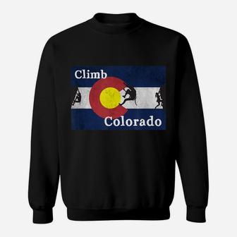 Colorado Flag Apparel Rock Climbing T Shirt Sweatshirt | Crazezy CA
