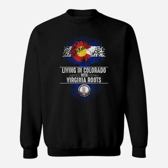 Colorado Home Virginia Roots State Tree Flag Love Gift Sweatshirt | Crazezy