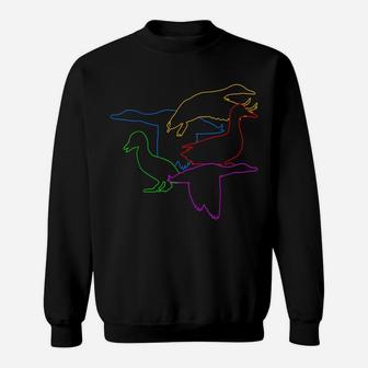 Colored Duck Goose Geese Lovers T Shirt Hunting Hunters Gift Sweatshirt | Crazezy