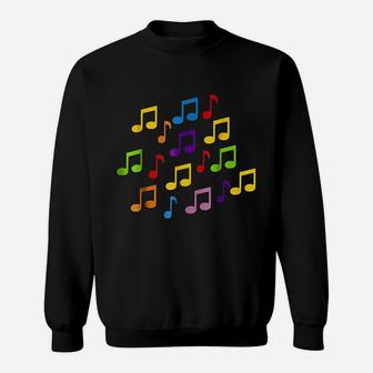 Colored Music Notes Sweatshirt | Crazezy CA